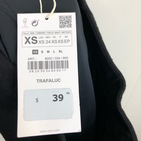 NWT Zara Wool Mini Skirt XS - Picture 5 of 6